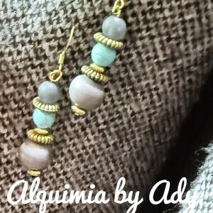 Alquimia Gold and Turquoise Earrings